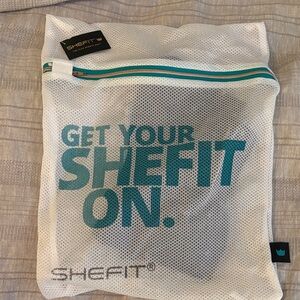 SHEFIT White Mesh Bag with sliver accents